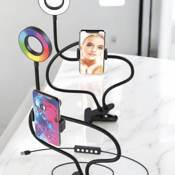 Bower Flexible White/Color Ring Light with Smartphone Holder - Picture 3 of 3